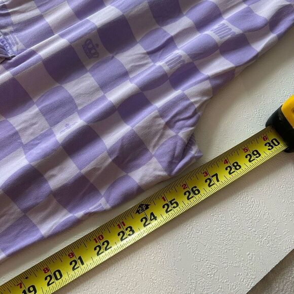 Juicy Couture Women’s XL Purple Checkered Jogger Pants Cargo Pockets Elastic Wai - Picture 4 of 4